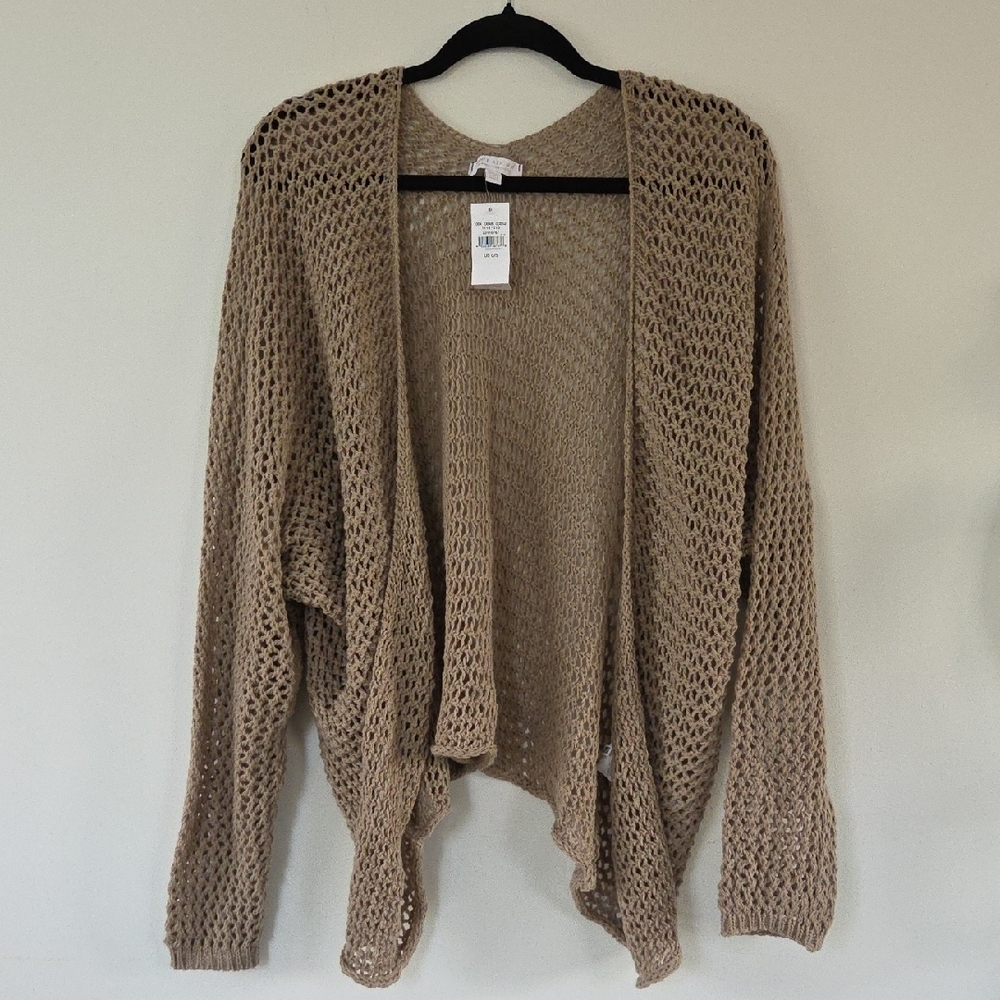 Women's Open Knit Sweater - Tan